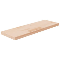 ) vidaXL Solid Wood Oak Shelf Board Untreated Wooden Storage Shelf Multi Sizes - 60 x 20 x 2.5 cm (L x W x H
