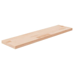 ) vidaXL Solid Wood Oak Shelf Board Untreated Wooden Storage Shelf Multi Sizes - 80 x 20 x 2.5 cm (L x W x H
