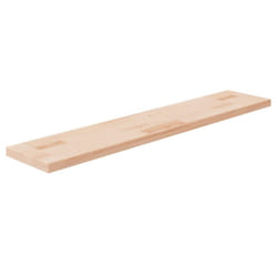 ) vidaXL Solid Wood Oak Shelf Board Untreated Wooden Storage Shelf Multi Sizes - 100 x 20 x 2.5 cm (L x W x H