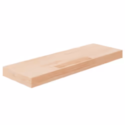 ) vidaXL Solid Wood Oak Shelf Board Untreated Wooden Storage Shelf Multi Sizes - 60 x 20 x 4 cm (L x W x H