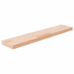 ) vidaXL Solid Wood Oak Shelf Board Untreated Wooden Storage Shelf Multi Sizes - 100 x 20 x 4 cm (L x W x H