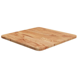 ) vidaXL Solid Wood Oak Square Table Top Desktop Multi Colours Brown Multi Sizes - Light brown, 40 x 40 x 1.5 cm (L x W x T