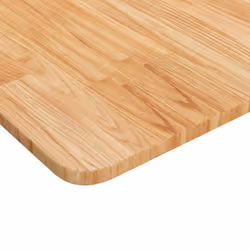 vidaXL Bathroom Countertop Treated Desktop Replacement Top Tabletop Solid Wood - light brown, 100 x 50 x 1.5 cm - Additional view 2