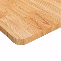 vidaXL Bathroom Countertop Treated Desktop Replacement Top Tabletop Solid Wood - light brown, 100 x 60 x 2.5 cm - Additional view 2