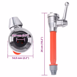 vidaXL Fire Hose Nozzle with Coupling Flat Hose Plumbing Hoses Water Hose - 25 mm