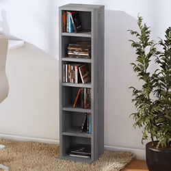 vidaXL CD Cabinet Storage Oraniser Shelf Cabinet Display Shelf Engineered Wood - grey sonoma