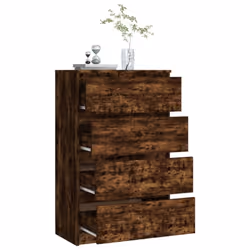 vidaXL Sideboard Engineered Wood Storage Drawer Side Cabinet Multi Colours - smoked oak - Additional view 6