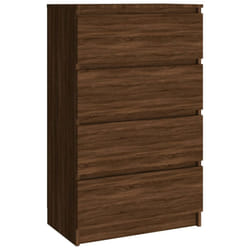 vidaXL Sideboard Engineered Wood Storage Drawer Side Cabinet Multi Colours - brown oak
