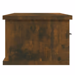 vidaXL Wall-mounted Drawer Shelf Wall Rack Storage Cabinet Engineered Wood - smoked oak - Additional view 4