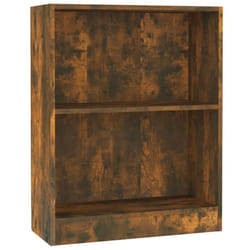 vidaXL Bookshelf Standing Shelf Storage Rack Book Cabinet Engineered Wood - smoked oak, 60 x 24 x 74.5 cm