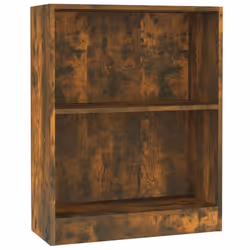 vidaXL Bookshelf Standing Shelf Storage Rack Book Cabinet Engineered Wood - smoked oak, 60 x 24 x 74.5 cm
