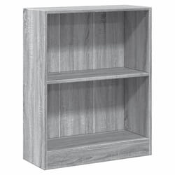vidaXL Bookshelf Standing Shelf Storage Rack Book Cabinet Engineered Wood - grey sonoma, 60 x 24 x 74.5 cm