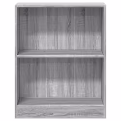 vidaXL Bookshelf Standing Shelf Storage Rack Book Cabinet Engineered Wood - grey sonoma, 60 x 24 x 74.5 cm - Additional view 5