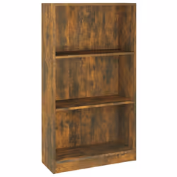 vidaXL Bookshelf Standing Shelf Storage Rack Book Cabinet Engineered Wood - smoked oak, 60 x 24 x 109 cm