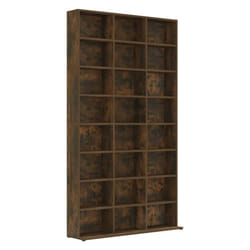 vidaXL CD Cabinet CD Shelf Rack Storage Cabinet Display Shelf Engineered Wood - smoked oak, 102 x 23 x 177.5 cm