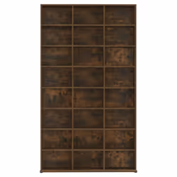 vidaXL CD Cabinet CD Shelf Rack Storage Cabinet Display Shelf Engineered Wood - smoked oak, 102 x 23 x 177.5 cm - Additional view 4