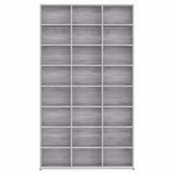 vidaXL CD Cabinet CD Shelf Rack Storage Cabinet Display Shelf Engineered Wood - grey sonoma, 102 x 23 x 177.5 cm - Additional view 4