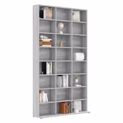 vidaXL CD Cabinet CD Shelf Rack Storage Cabinet Display Shelf Engineered Wood - grey sonoma, 102 x 23 x 177.5 cm - Additional view 6