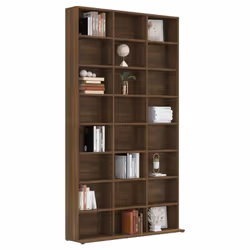 vidaXL CD Cabinet CD Shelf Rack Storage Cabinet Display Shelf Engineered Wood - brown oak, 102 x 23 x 177.5 cm - Additional view 6