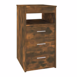 vidaXL Drawer Cabinet Storage Cabinet Chest Drawer Nightstand Engineered Wood - smoked oak