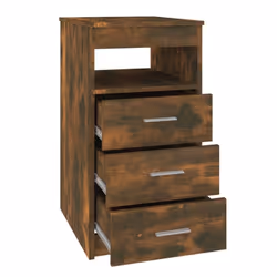 vidaXL Drawer Cabinet Storage Cabinet Chest Drawer Nightstand Engineered Wood - smoked oak - Additional view 7