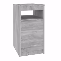 vidaXL Drawer Cabinet Storage Cabinet Chest Drawer Nightstand Engineered Wood - grey sonoma