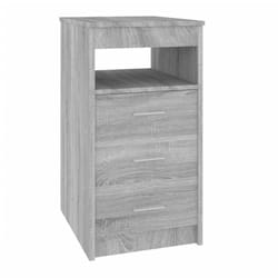 vidaXL Drawer Cabinet Storage Cabinet Chest Drawer Nightstand Engineered Wood - grey sonoma
