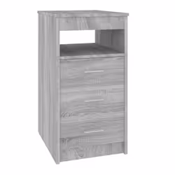 vidaXL Drawer Cabinet Storage Cabinet Chest Drawer Nightstand Engineered Wood - grey sonoma