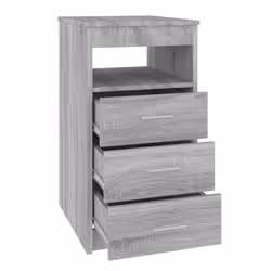 vidaXL Drawer Cabinet Storage Cabinet Chest Drawer Nightstand Engineered Wood - grey sonoma - Additional view 7
