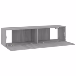 vidaXL TV Cabinet Entertainment Centre Media TV Unit TV Stand Engineered Wood - grey sonoma, 120 x 30 x 30 cm - Additional view 7