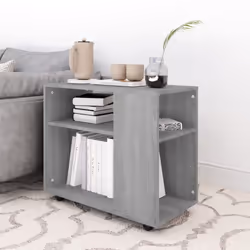 vidaXL Side Table Grey Sonoma Engineered Wood Coffee Tea Sofa End Lamp Table - Additional view 4