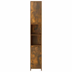 vidaXL Bathroom Cabinet Cupboard Storage Rack Washer Shelf Engineered Wood - smoked oak - Additional view 5