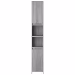 vidaXL Bathroom Cabinet Cupboard Storage Rack Washer Shelf Engineered Wood - grey sonoma - Additional view 6