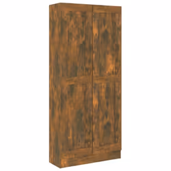 vidaXL Book Cabinet Storage Rack Bookshelf Bookcase Sideboard Engineered Wood - smoked oak, 82.5 x 30.5 x 185.5 cm - Additional view 3