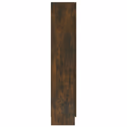 vidaXL Vitrine Cabinet Book Stand Rack Cupboard Highboard Engineered Wood - smoked oak, 82.5 x 30.5 x 150 cm - Additional view 5