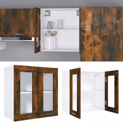 vidaXL Kitchen Cabinet Home Storage Shelf Organiser Cupboard Engineered Wood - smoked oak - Additional view 6