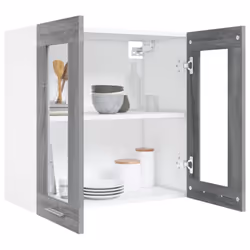 vidaXL Kitchen Cabinet Home Storage Shelf Organiser Cupboard Engineered Wood - grey sonoma - Additional view 7
