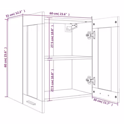 vidaXL Kitchen Cabinet Home Storage Shelf Organiser Cupboard Engineered Wood - grey sonoma - Additional view 9