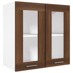 vidaXL Kitchen Cabinet Home Storage Shelf Organiser Cupboard Engineered Wood - brown oak