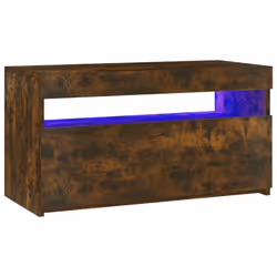 vidaXL TV Cabinet with LED Lights Sideboard TV Stand TV Unit Hifi Cabinet - smoked oak, 75 x 35 x 40 cm - Additional view 10