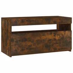 vidaXL TV Cabinet with LED Lights Sideboard TV Stand TV Unit Hifi Cabinet - smoked oak, 75 x 35 x 40 cm - Additional view 2