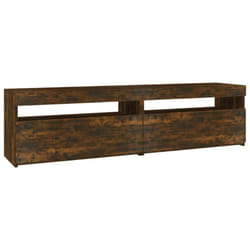vidaXL TV Cabinet with LED Lights Sideboard TV Stand TV Unit Hifi Cabinet - smoked oak, 75 x 35 x 40 cm