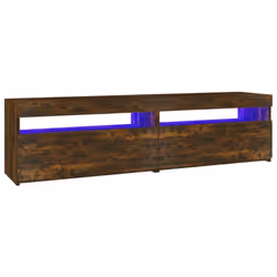 vidaXL TV Cabinet with LED Lights Sideboard TV Stand TV Unit Hifi Cabinet - smoked oak, 75 x 35 x 40 cm - Additional view 10