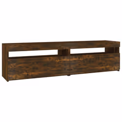 vidaXL TV Cabinet with LED Lights Sideboard TV Stand TV Unit Hifi Cabinet - smoked oak, 75 x 35 x 40 cm - Additional view 2