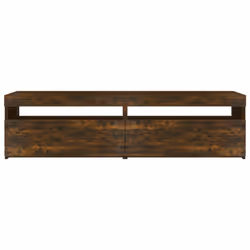 vidaXL TV Cabinet with LED Lights Sideboard TV Stand TV Unit Hifi Cabinet - smoked oak, 75 x 35 x 40 cm - Additional view 7