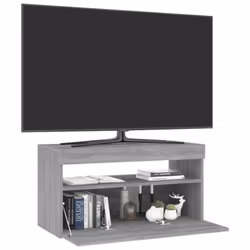 vidaXL TV Cabinet with LED Lights Sideboard TV Stand TV Unit Hifi Cabinet - grey sonoma, 75 x 35 x 40 cm - Additional view 6