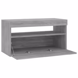 vidaXL TV Cabinet with LED Lights Sideboard TV Stand TV Unit Hifi Cabinet - grey sonoma, 75 x 35 x 40 cm - Additional view 8