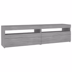 vidaXL TV Cabinet with LED Lights Sideboard TV Stand TV Unit Hifi Cabinet - grey sonoma, 75 x 35 x 40 cm