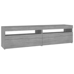 vidaXL TV Cabinet with LED Lights Sideboard TV Stand TV Unit Hifi Cabinet - grey sonoma, 75 x 35 x 40 cm