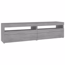 vidaXL TV Cabinet with LED Lights Sideboard TV Stand TV Unit Hifi Cabinet - grey sonoma, 75 x 35 x 40 cm